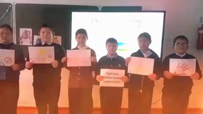 "Зорлық-зомбылылыққа қарсымыз" тақырыбында 5 "а" сыныпта сынып сағаты өтті. 